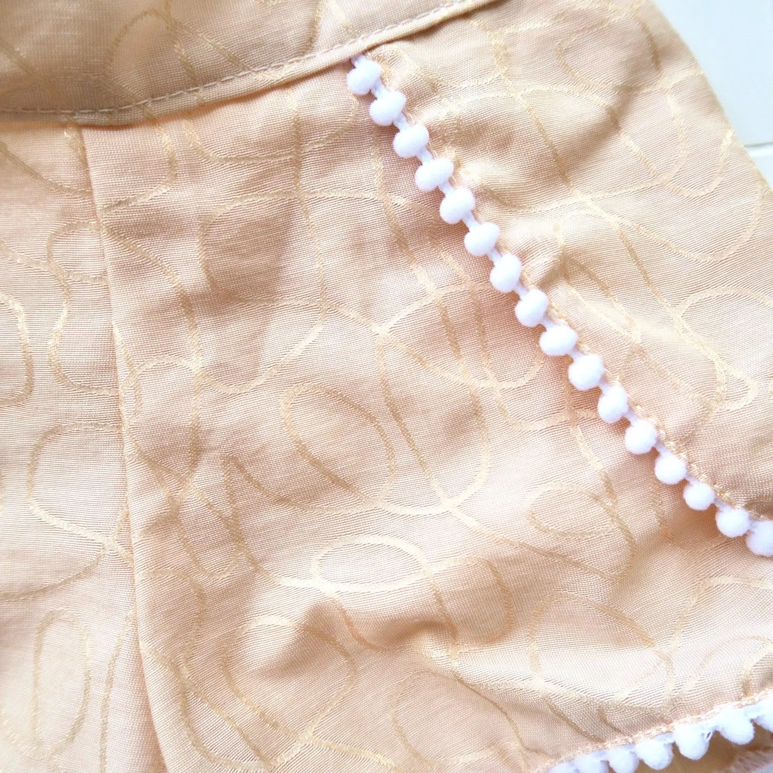 Pompom Shorts in Peach Shine