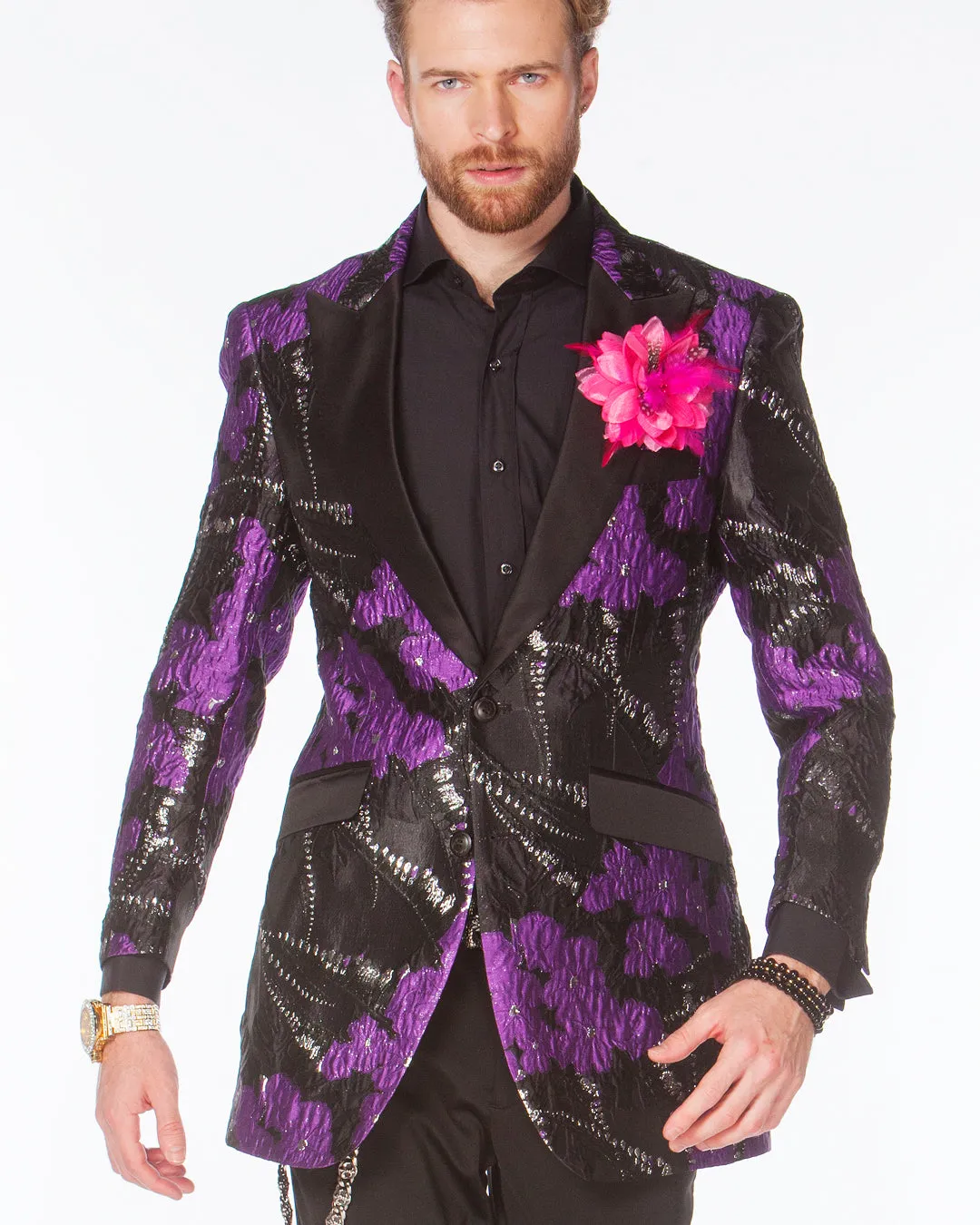 Prom Blazer - Prom Tuxedo 2021 - Venus Purple - Semi Long Blazer