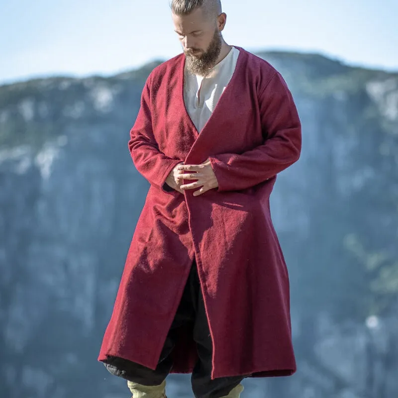 Red Klappenrock Coat - Wool