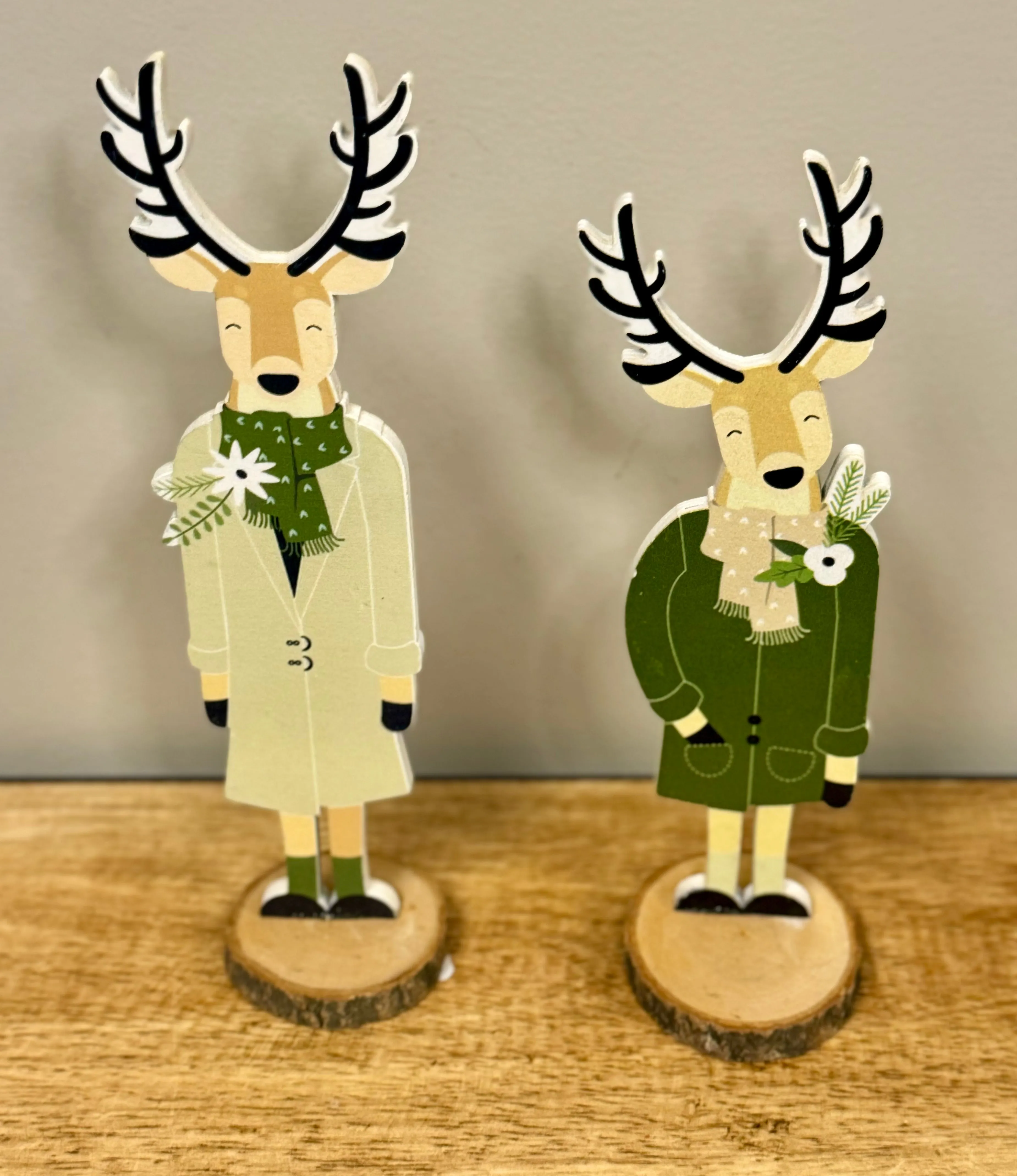 Reindeer in Coats Figures (2 Styles)