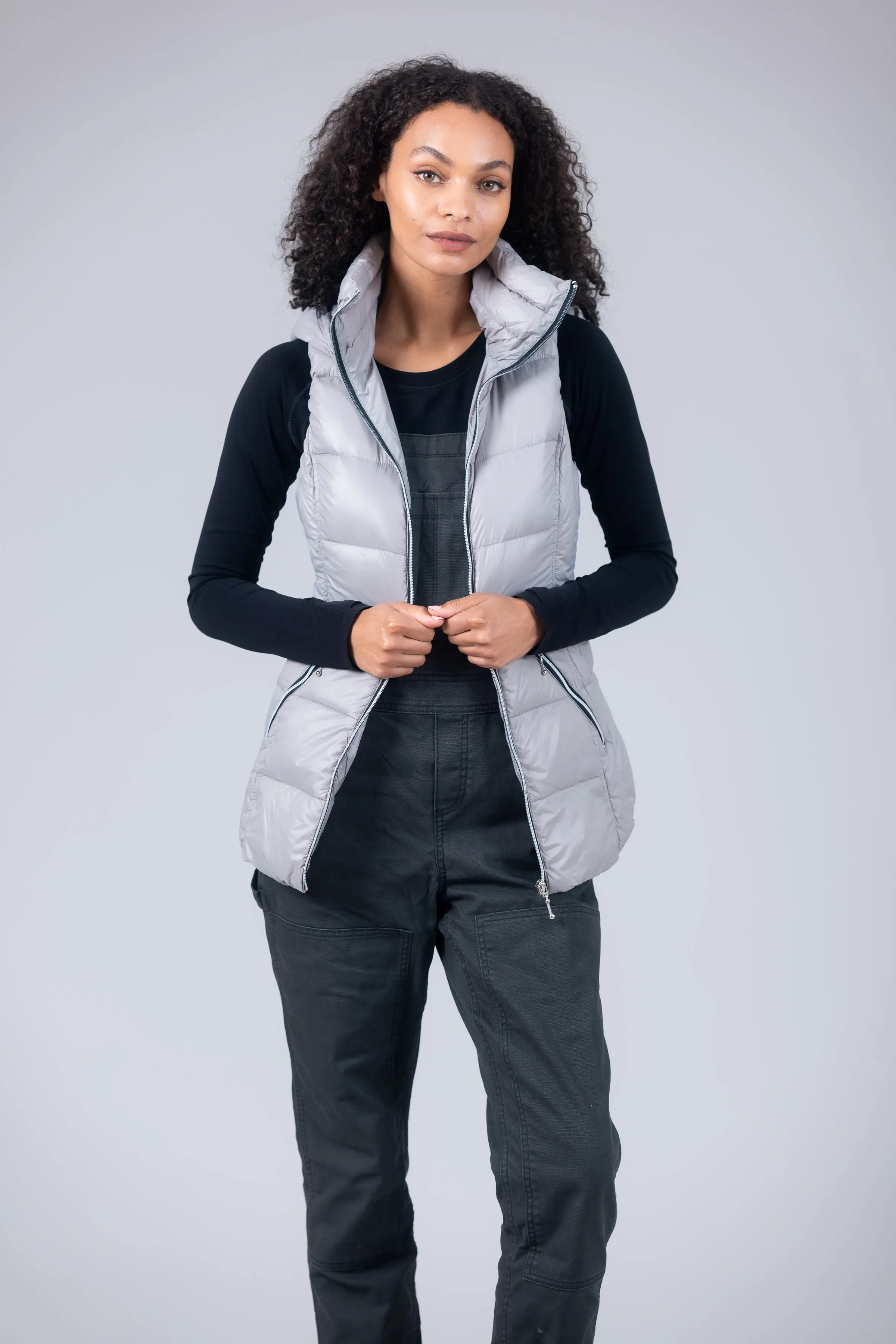 Short Hooded Quilted Vest