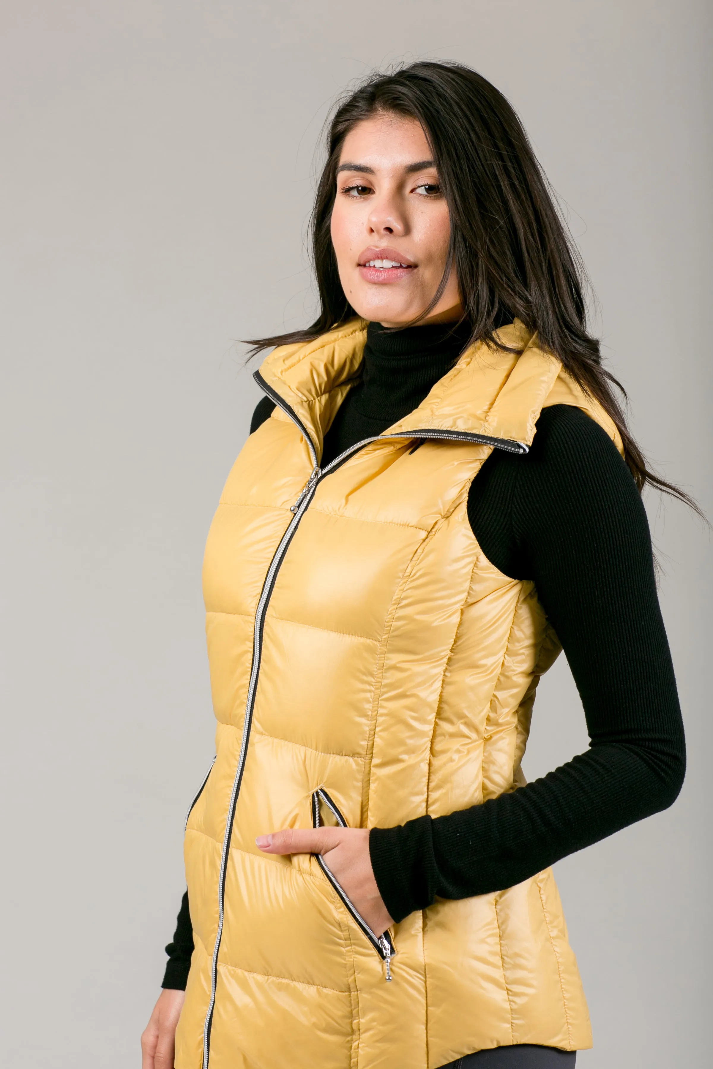 Short Hooded Quilted Vest