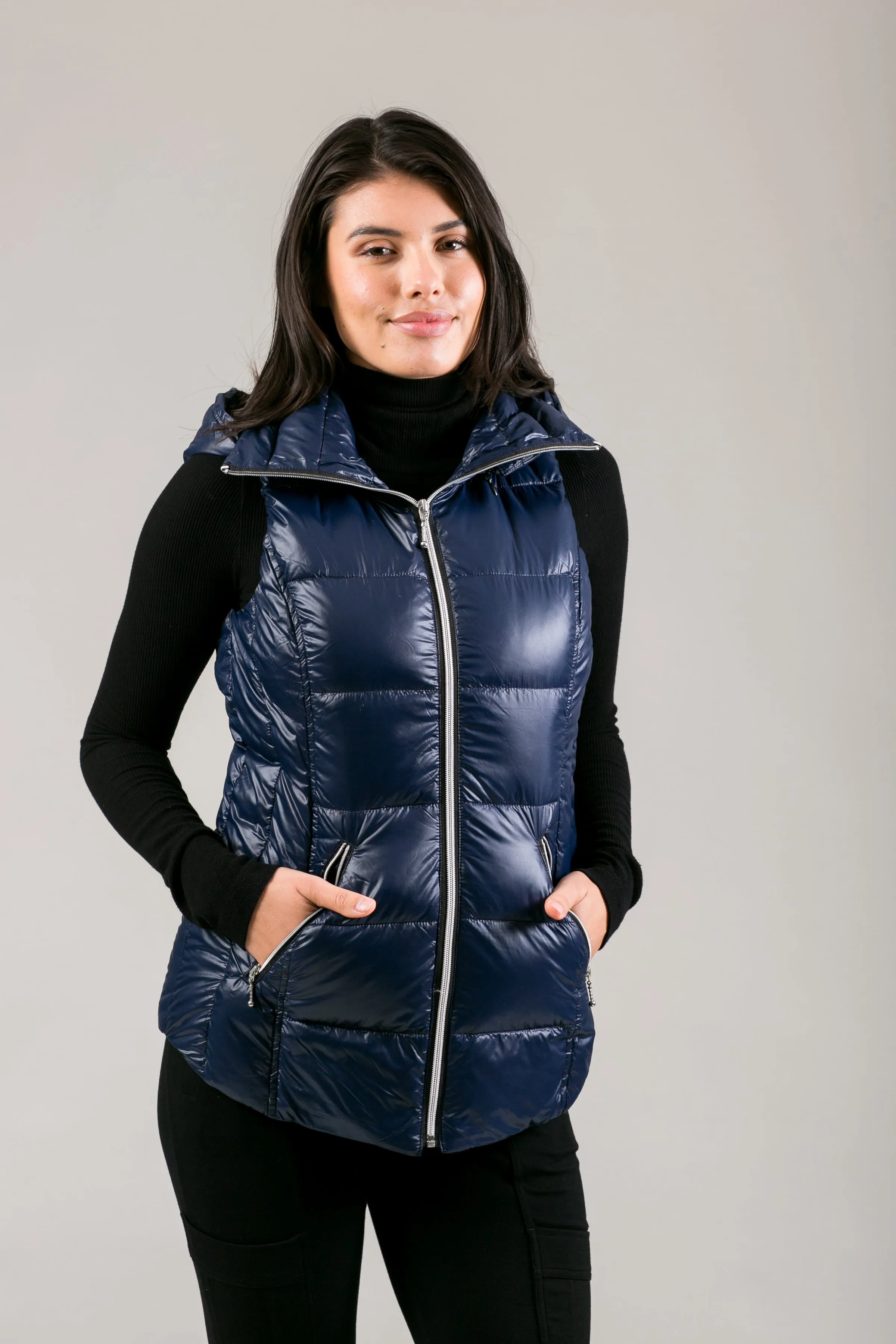 Short Hooded Quilted Vest