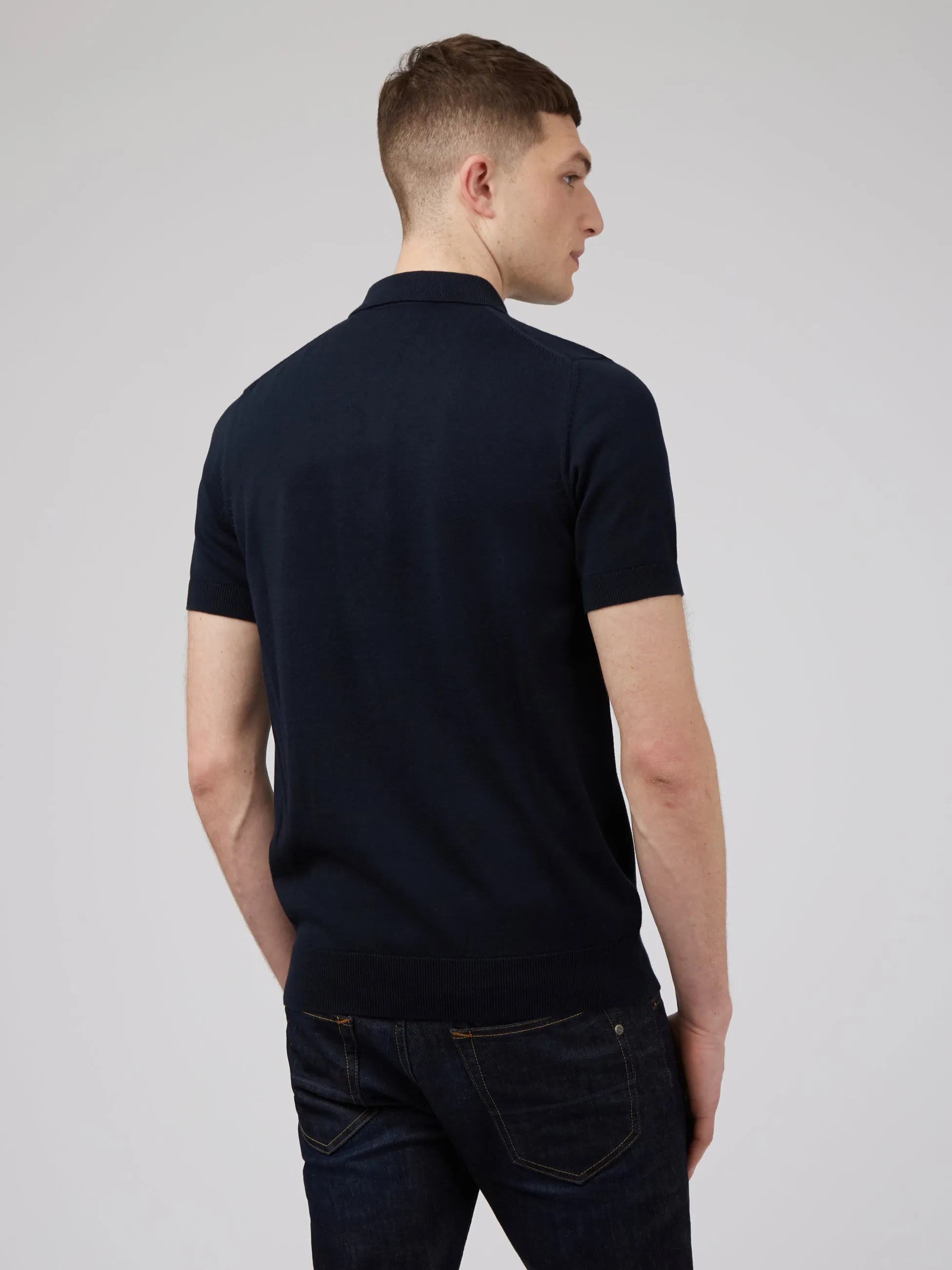 Signature Knit Polo - Dark Navy