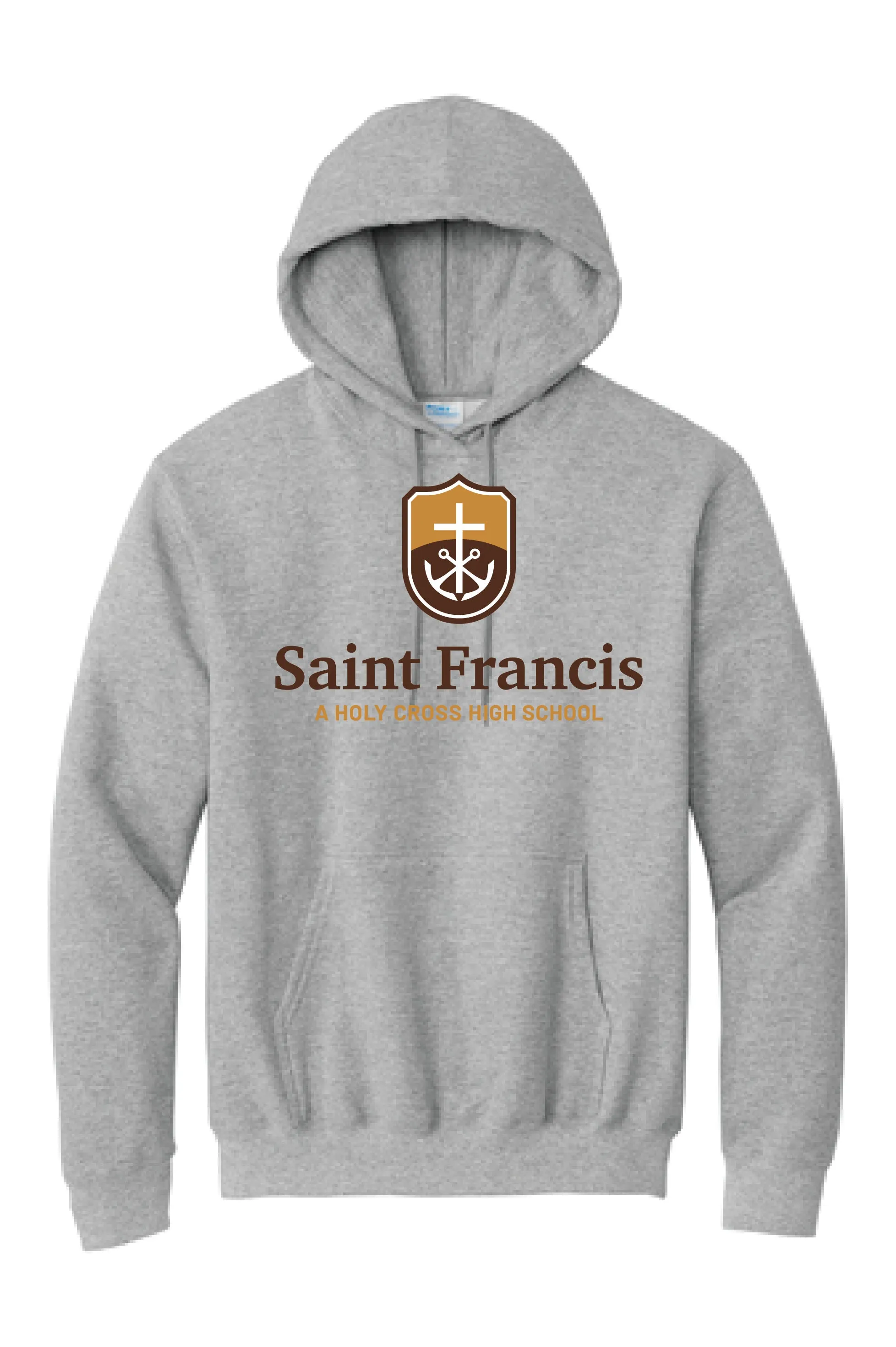 Sweatshirt, SHIELD and SAINT FRANCIS (NEW LOGO) SIlkscreen- Hooded Pullover