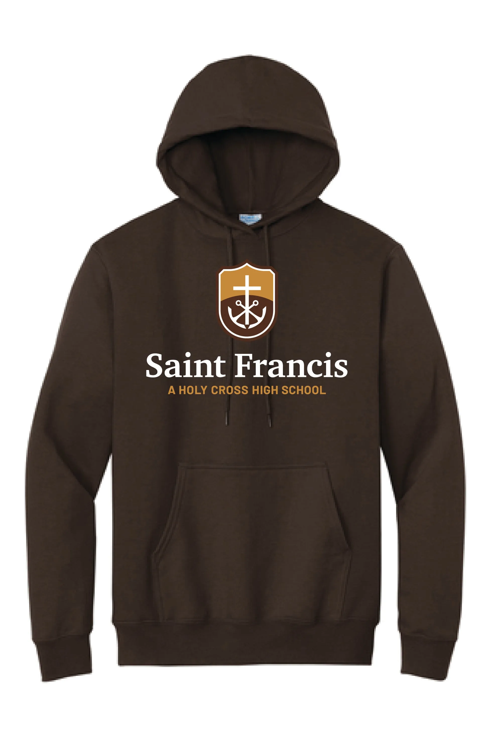 Sweatshirt, SHIELD and SAINT FRANCIS (NEW LOGO) SIlkscreen- Hooded Pullover