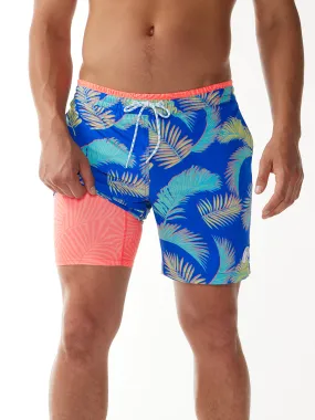 The Retro Palms 7" (Classic Lined Swim Trunk)