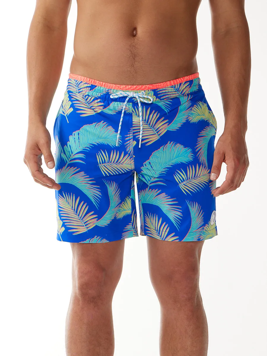 The Retro Palms 7" (Classic Lined Swim Trunk)