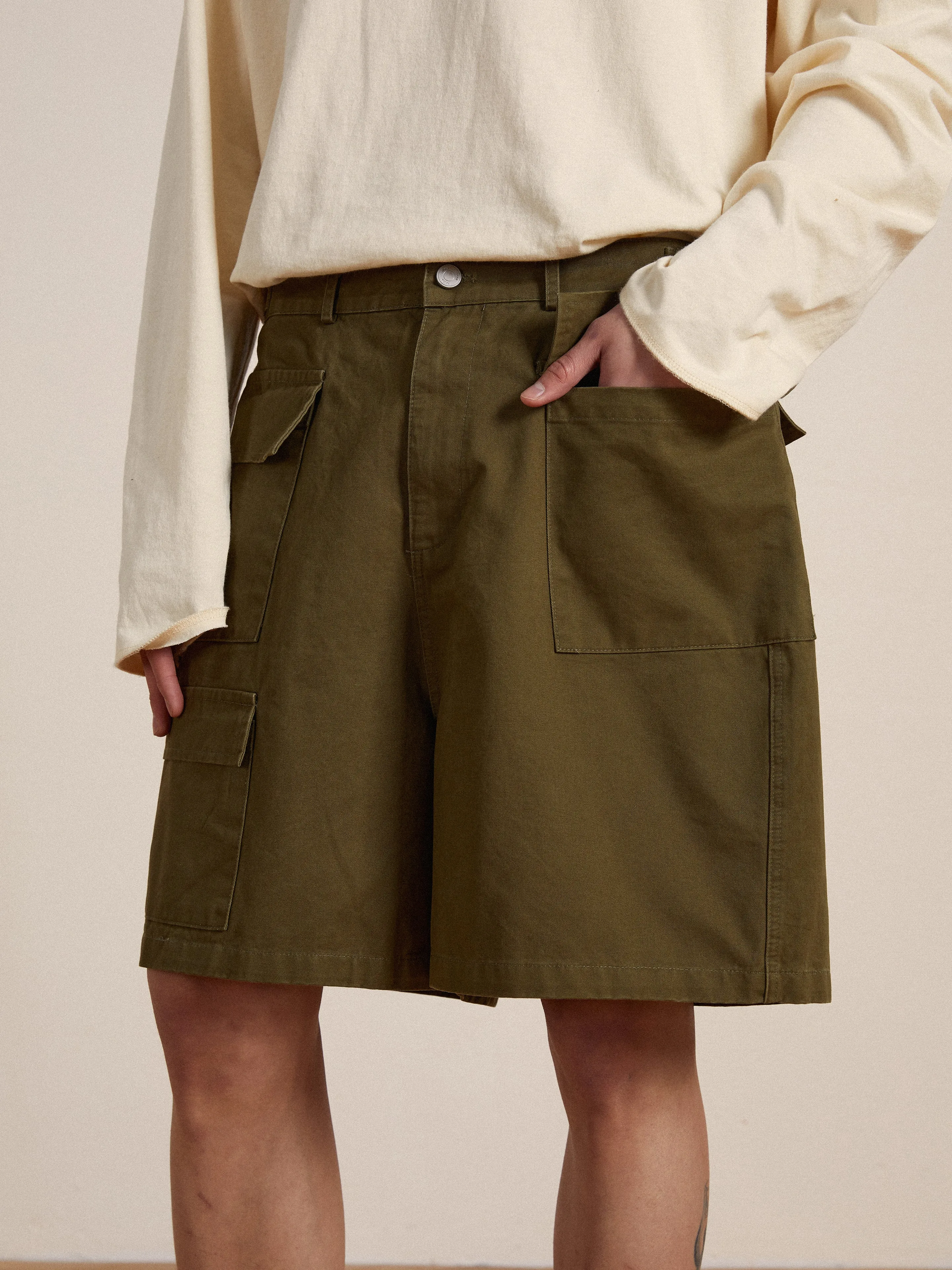 Twill Cargo Shorts