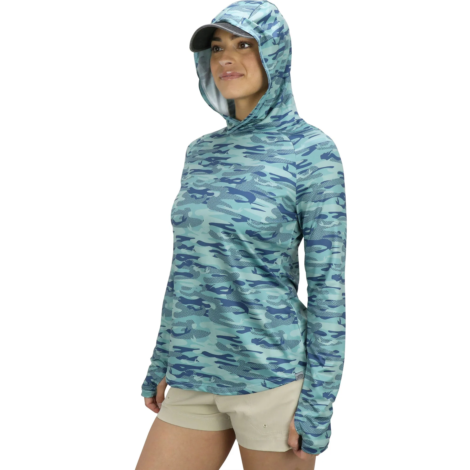 Women's Tactical Camo  Hooded LS Performance Shirt